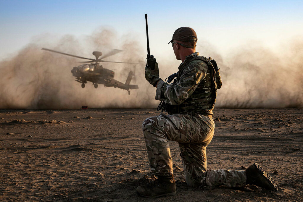 Army Officer Looking Off Into The Distance