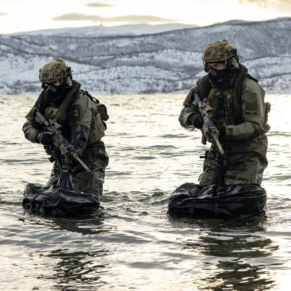 2 soldiers in the water